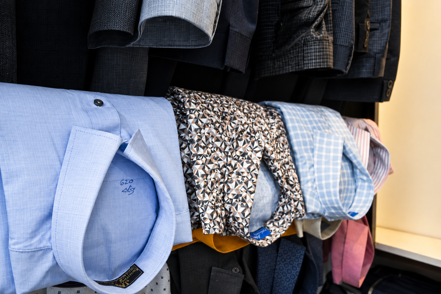 Hand-Cut Bespoke Shirts with Tailor Markings