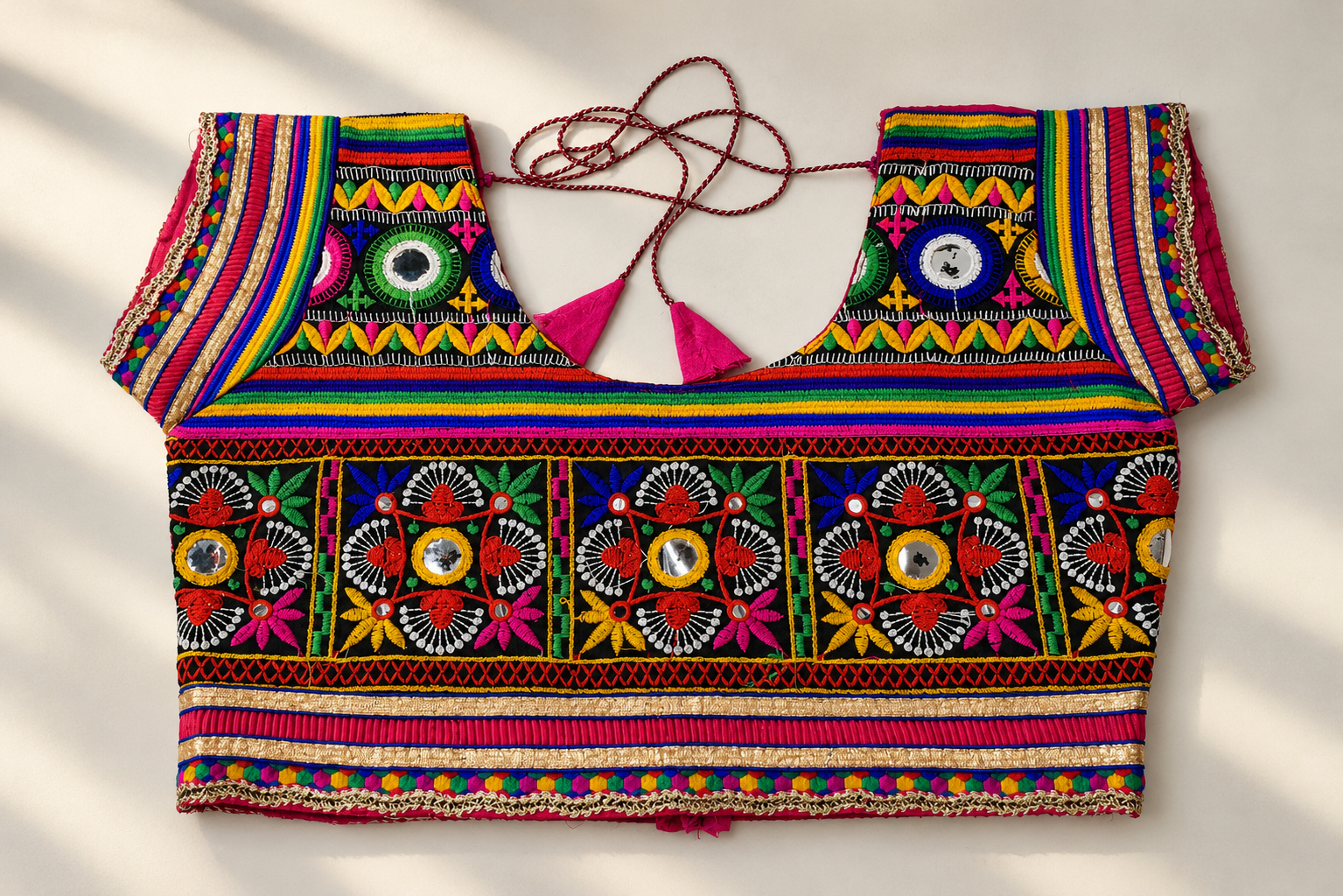 Handcrafted Festive Mirror-Work Blouse
